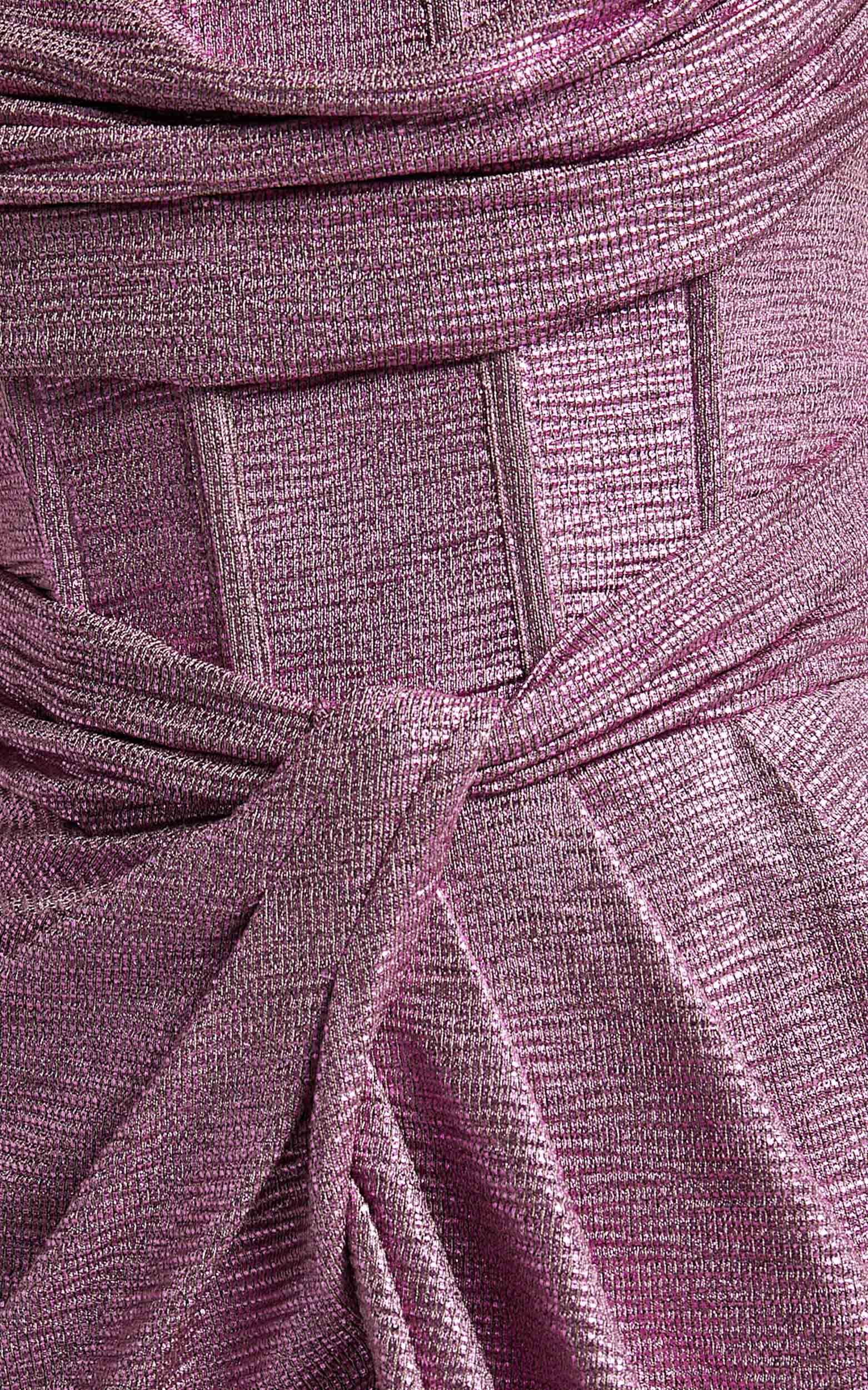 Adrie Midi Dress - Strapless Corset Bodice Dress in Pink - Image 7