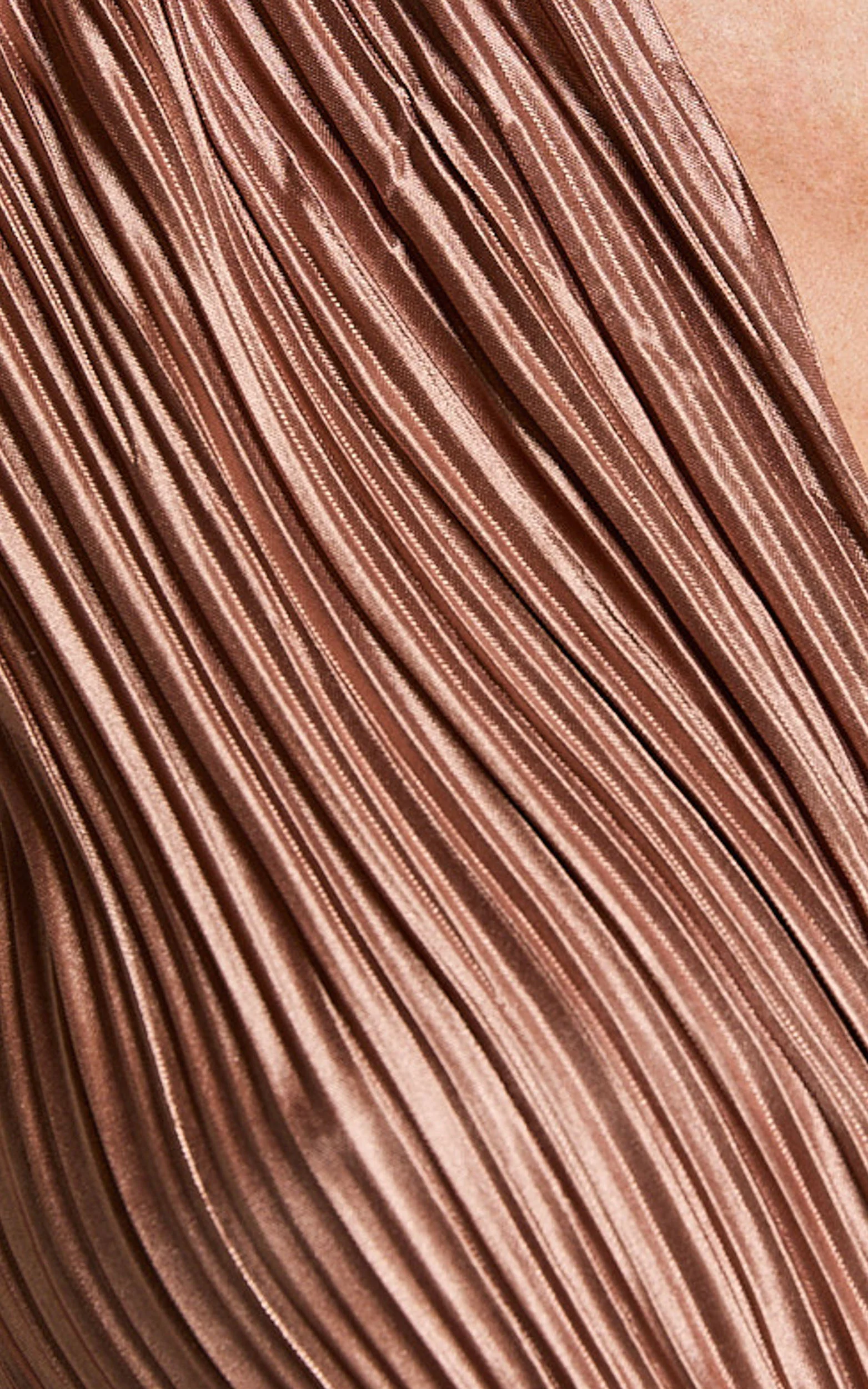 Aluna Two Piece Set - Plisse Twist Front Crop Top and Wide Leg Pants Set in Chocolate - Image 7