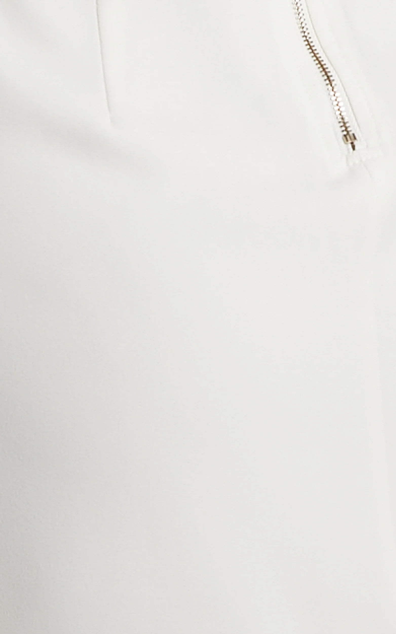 Bonne Mini Dress - Strapless Corset Side Split Dress in White - Image 8