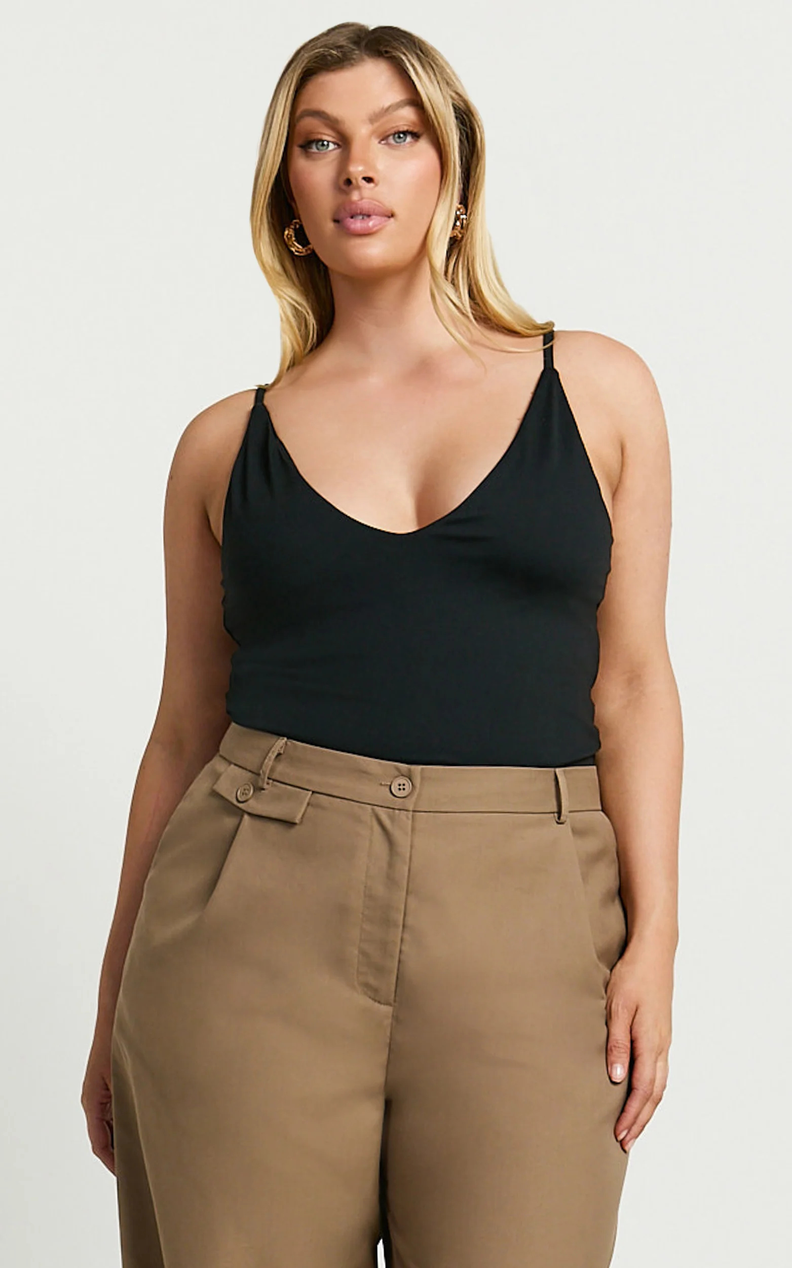 Cady Top - Scoop Neck Top in Black - Image 3