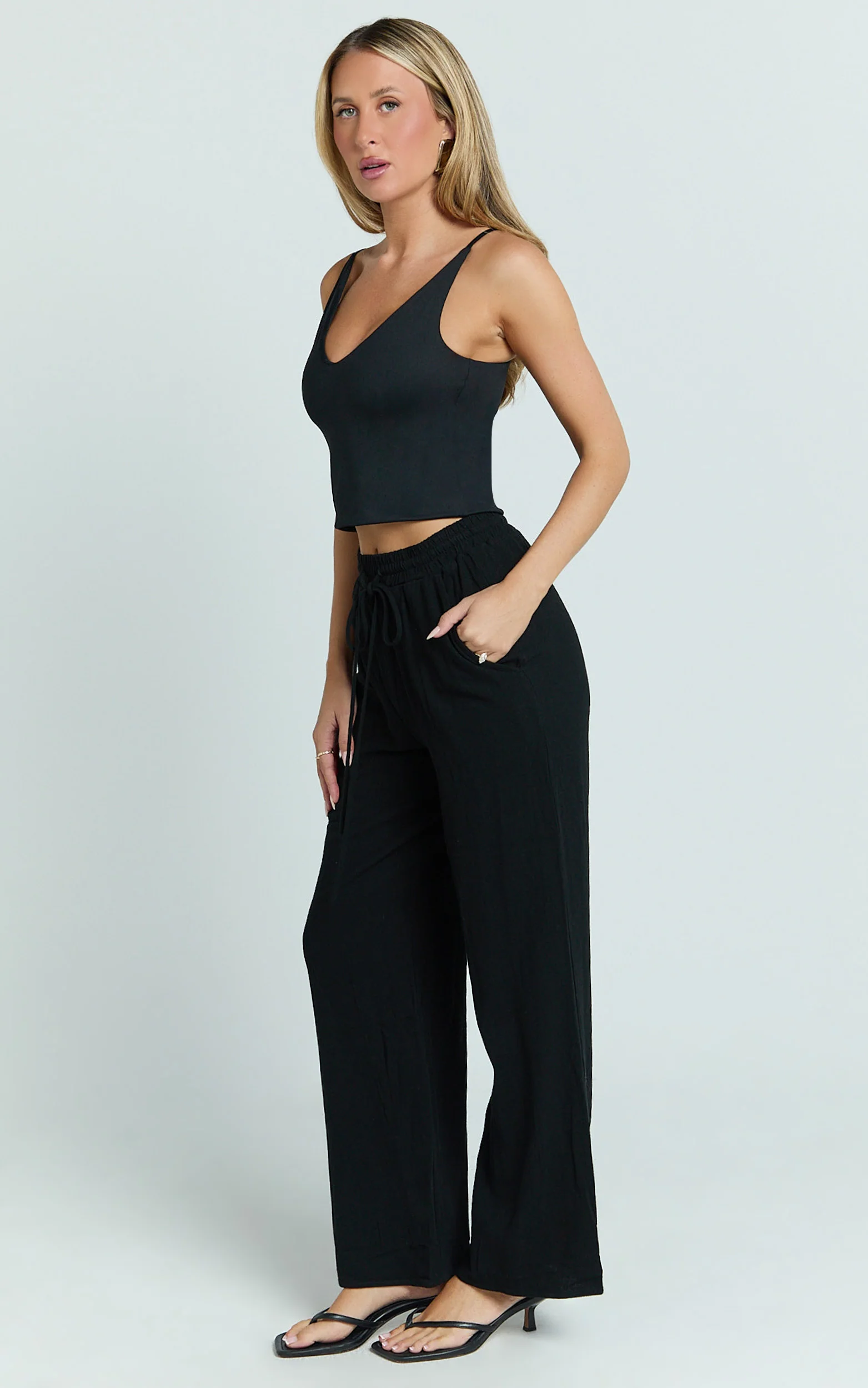 Cady Top - Scoop Neck Top in Black - Image 6