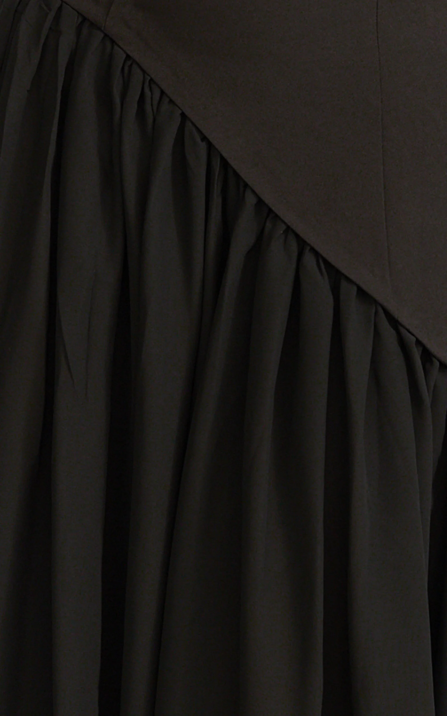 Calla Maxi Dress - Halter Neck Asymmetric Dropped Waist Dress in Black - Image 6