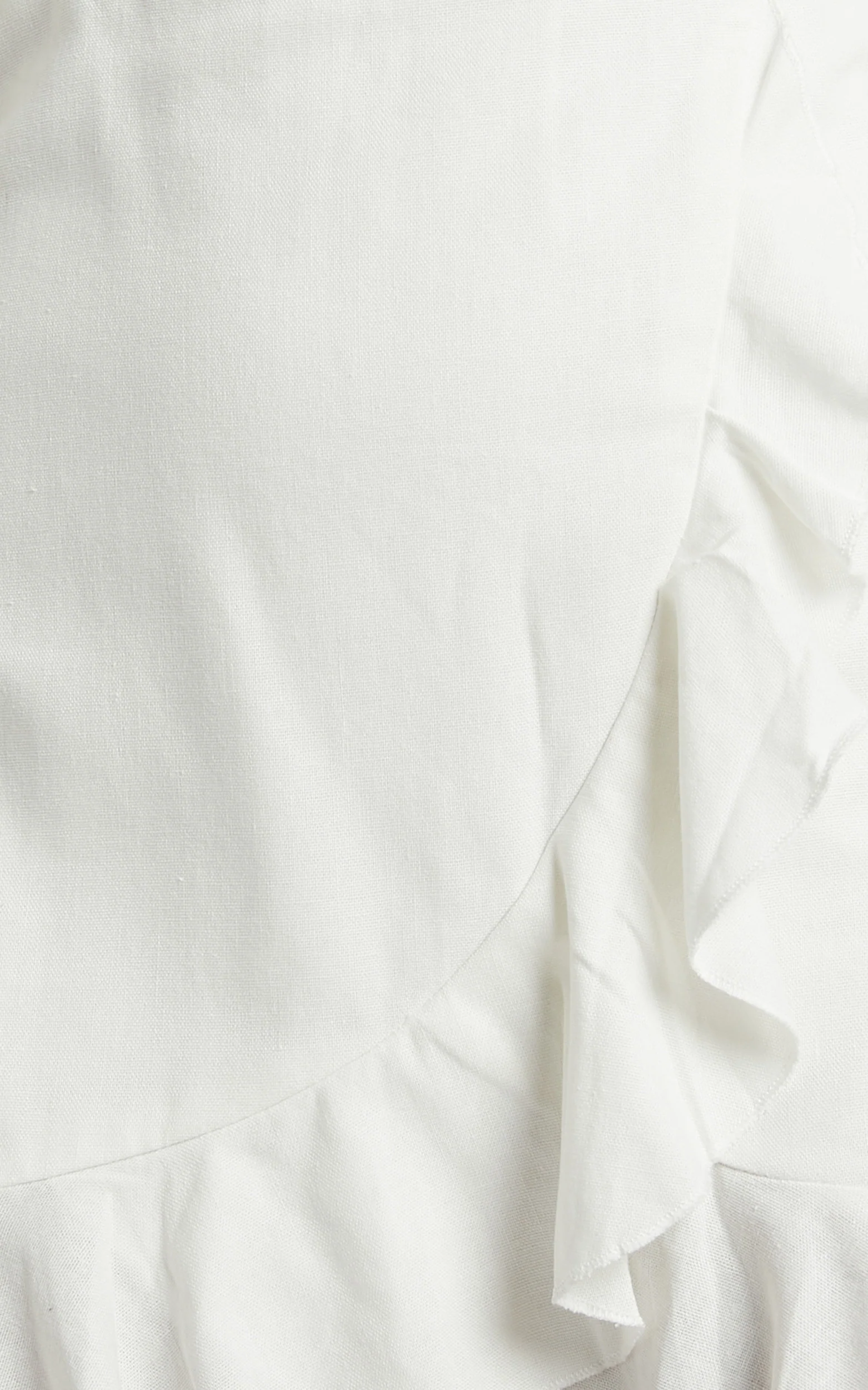 Cant Move On Off Shoulder Mini Linen Blend Dress in White Linen Look - Image 8