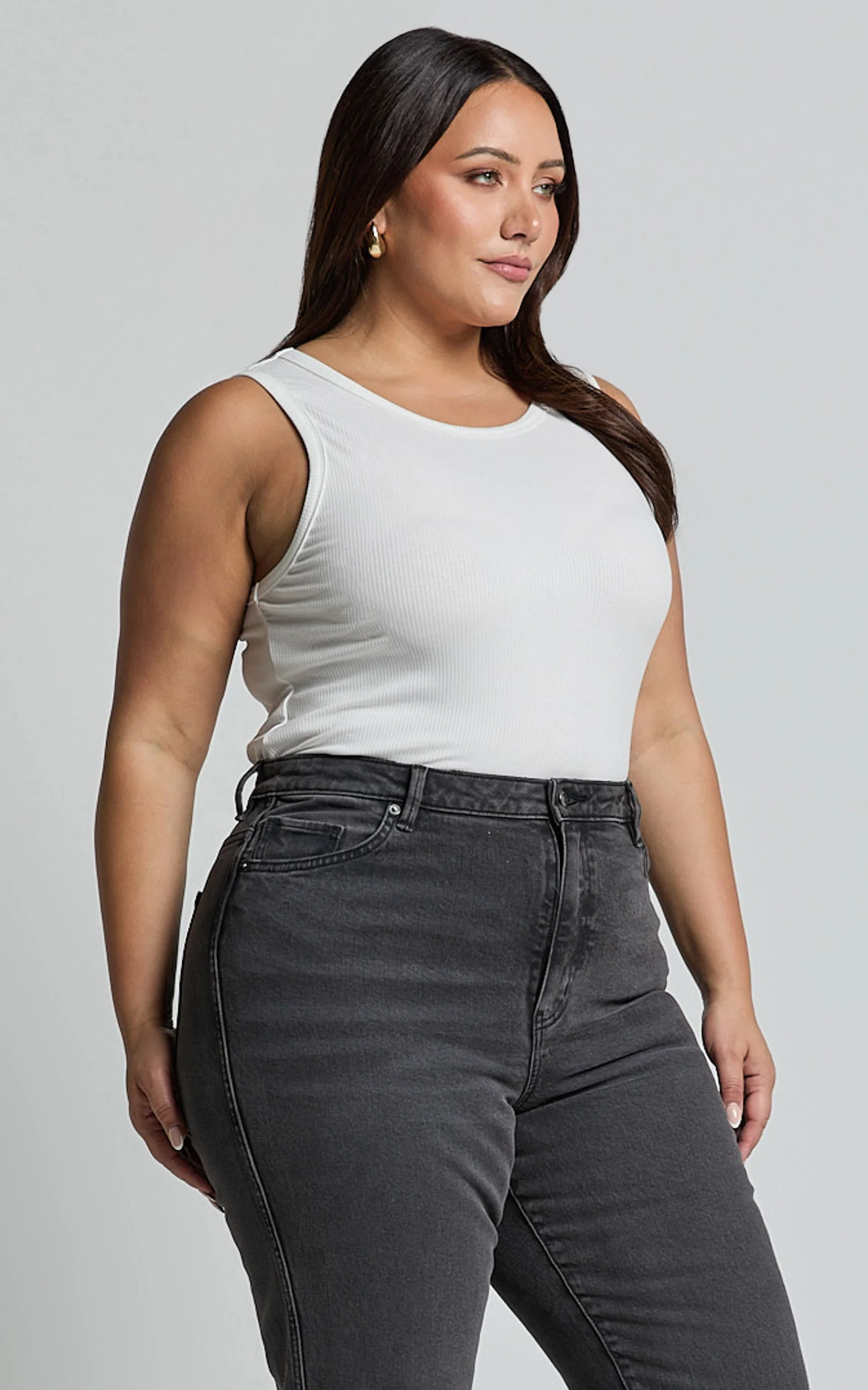 Can't You Tell Top - Ribbed Tank Top in White - Image 6