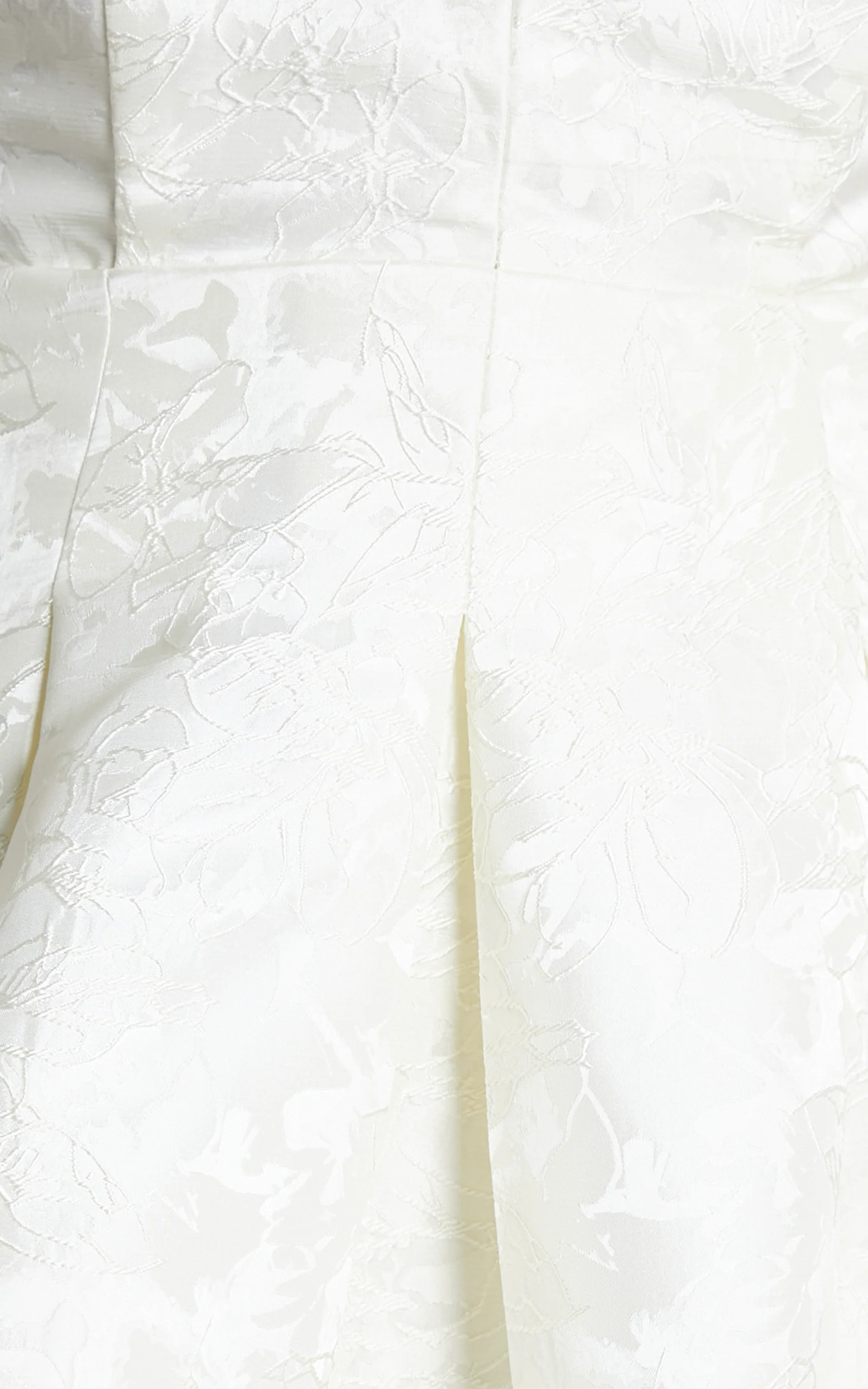 Gemima Mini Dress - Strappy Plunge Neck Fit and Flare Dress in White - Image 8