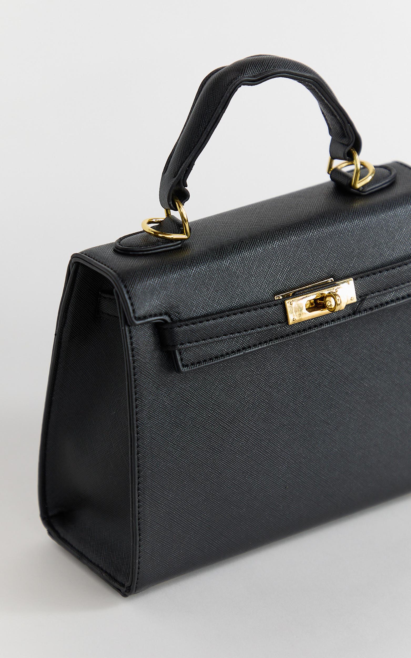 Hera Bag - Top Handle Crossbody Bag in Black - Image 4