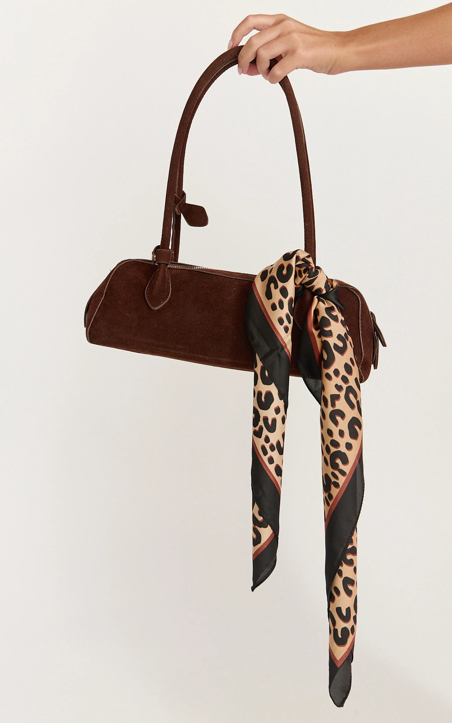 Izzy Scarf - Head Scarf in Brown Leopard Print - Image 3