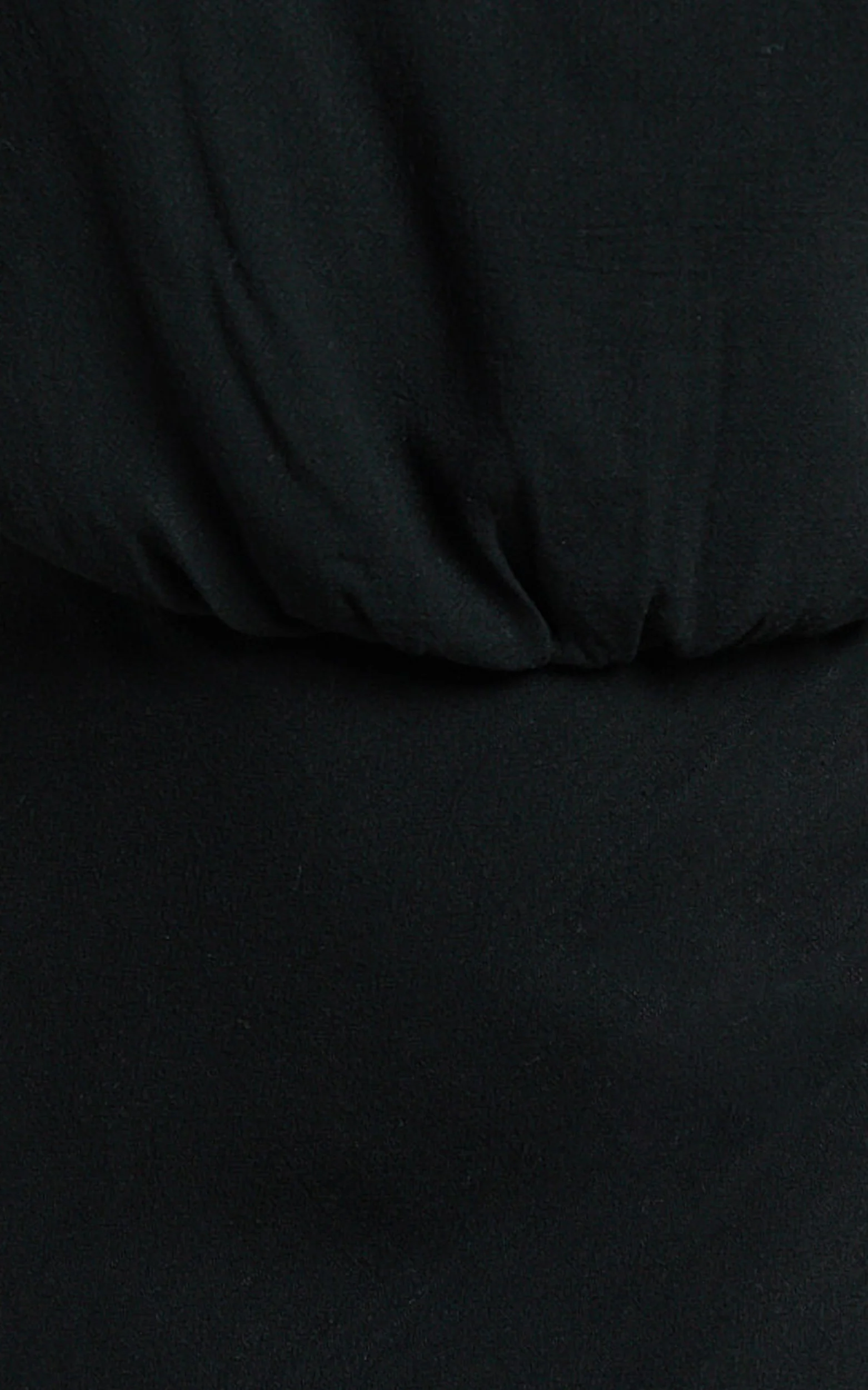 Jacqueline Midi Dress - Linen One Shoulder Dress in Black - Image 10