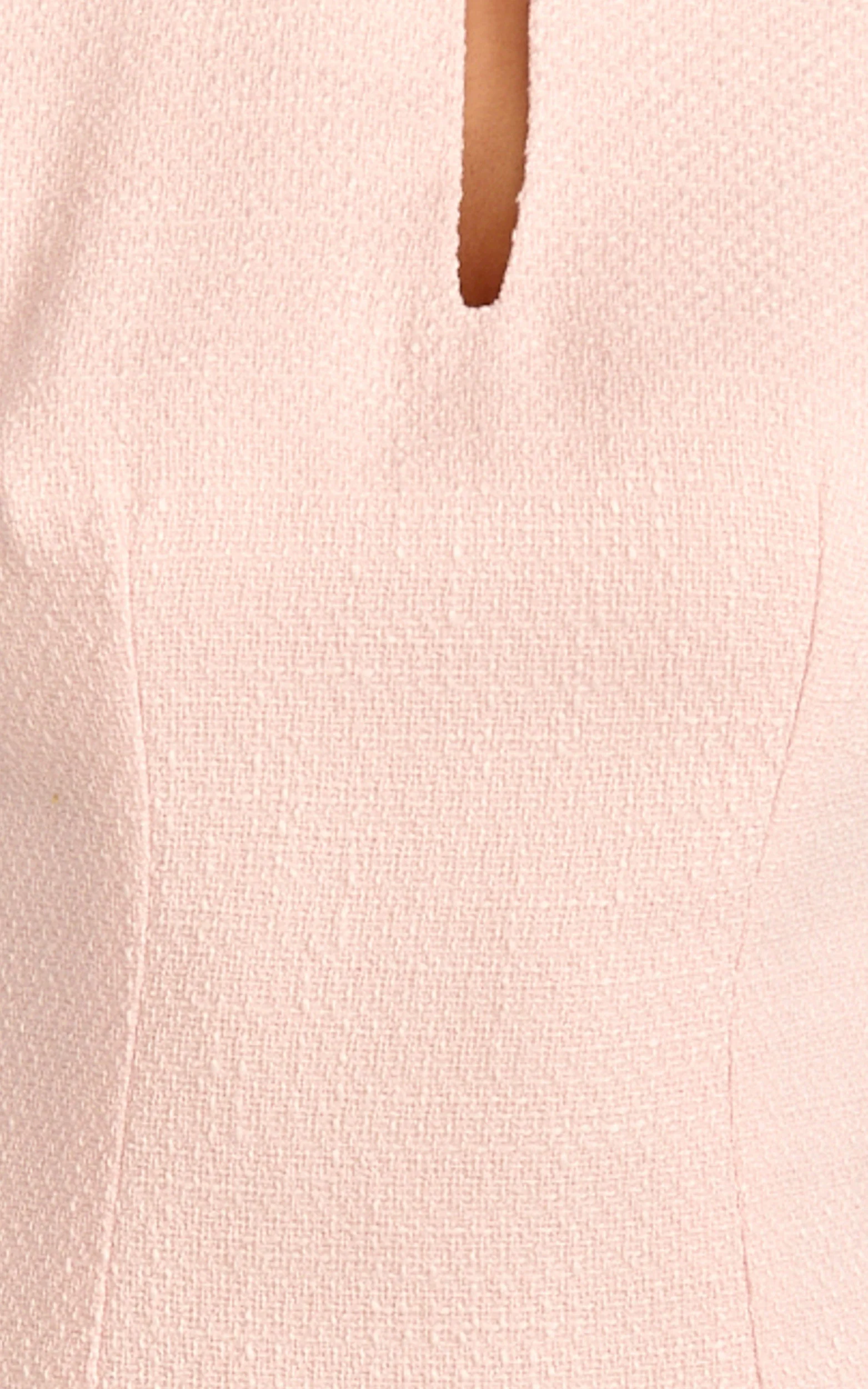 Jana Mini Dress - Mandarin Collar Leg Split Bodycon Dress in Pink - Image 8