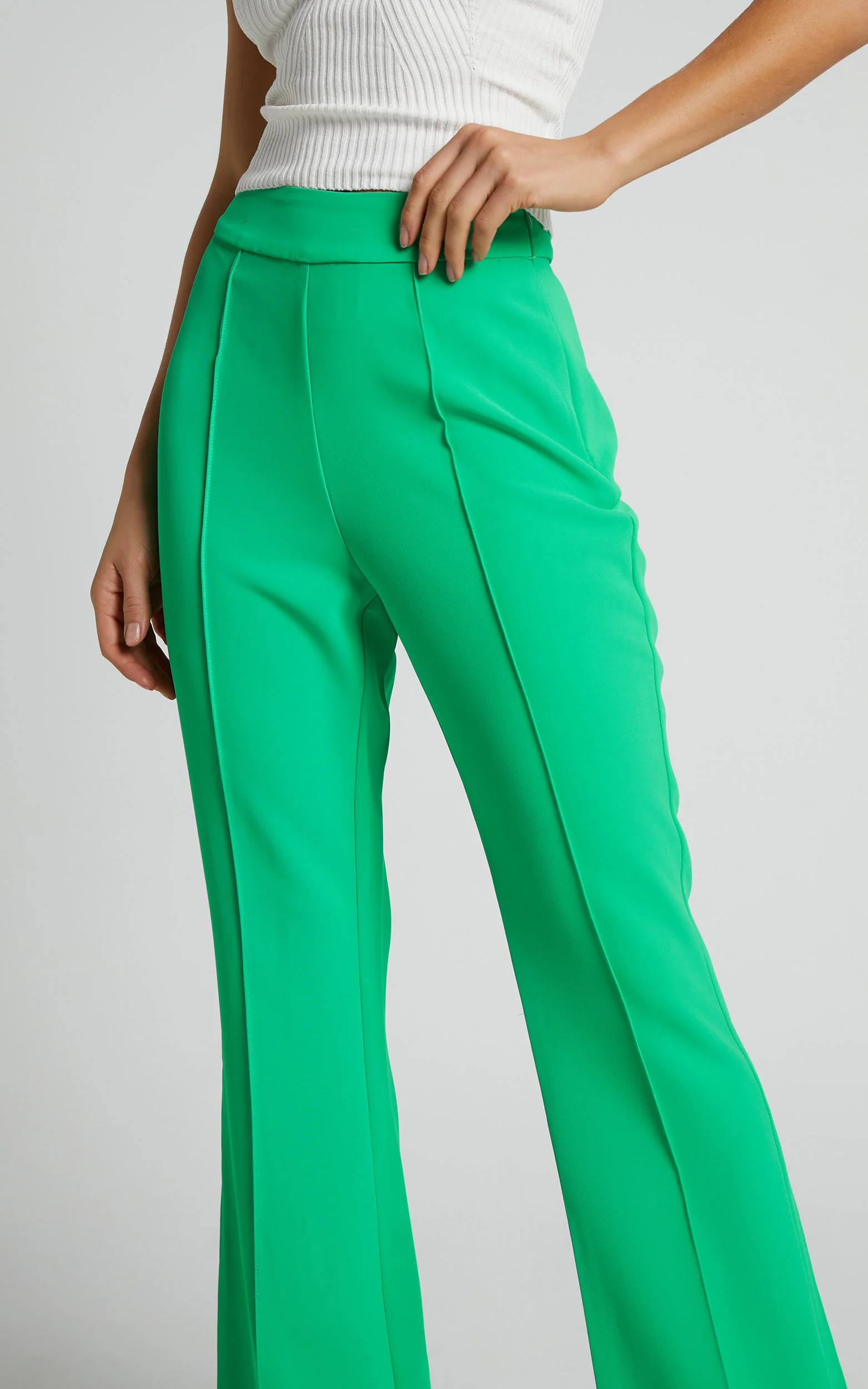 Jessa Pants - High Waisted Pants in Green - Image 4