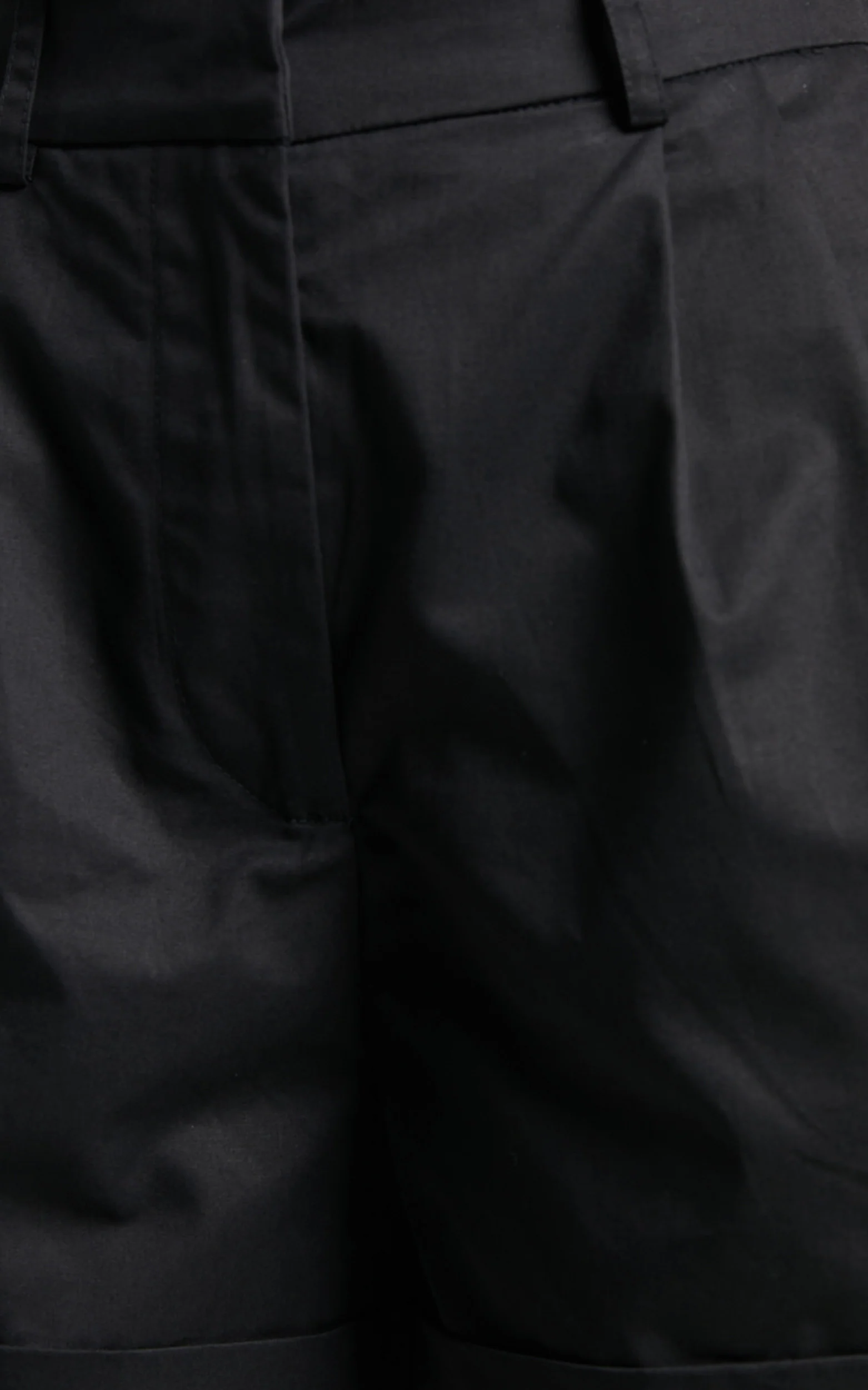 Khaimy Shorts - High Waisted Cuffed Shorts in Black - Image 6