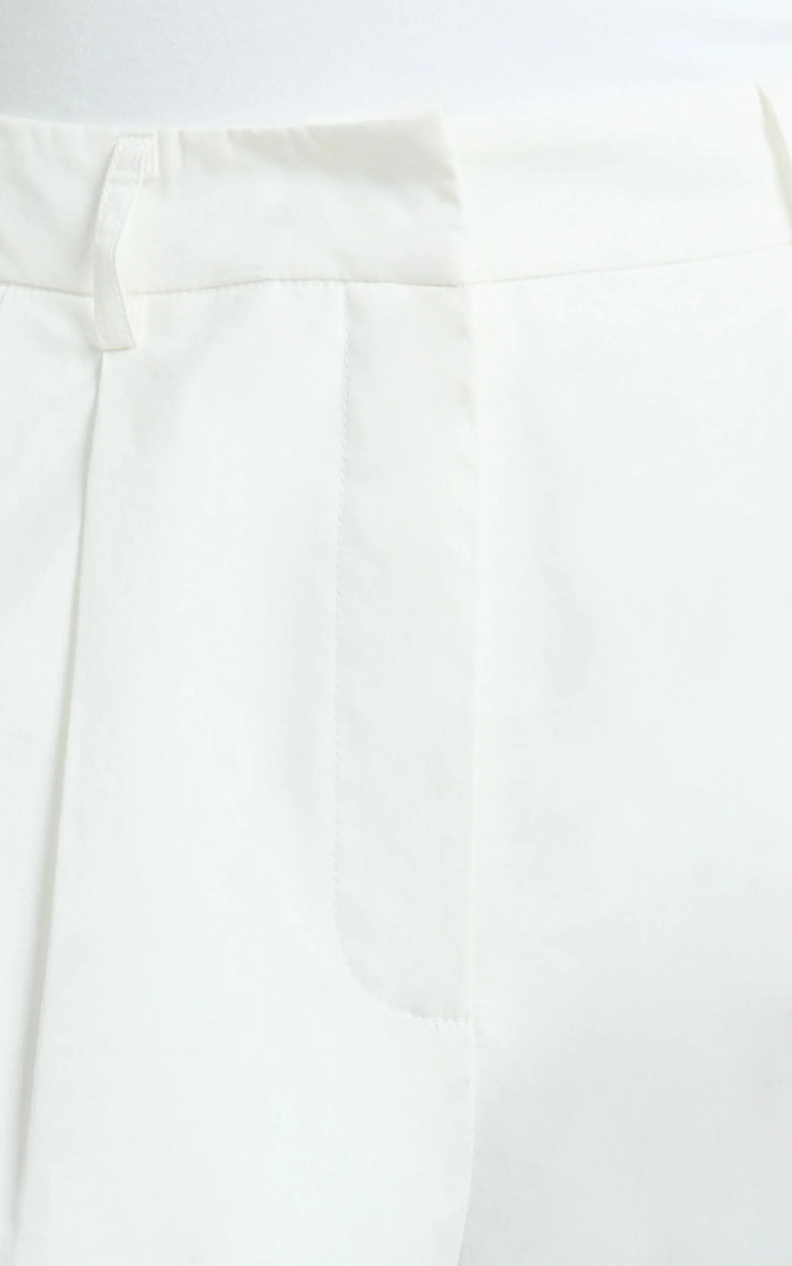 Khaimy Shorts - High Waisted Cuffed Shorts in White - Image 7
