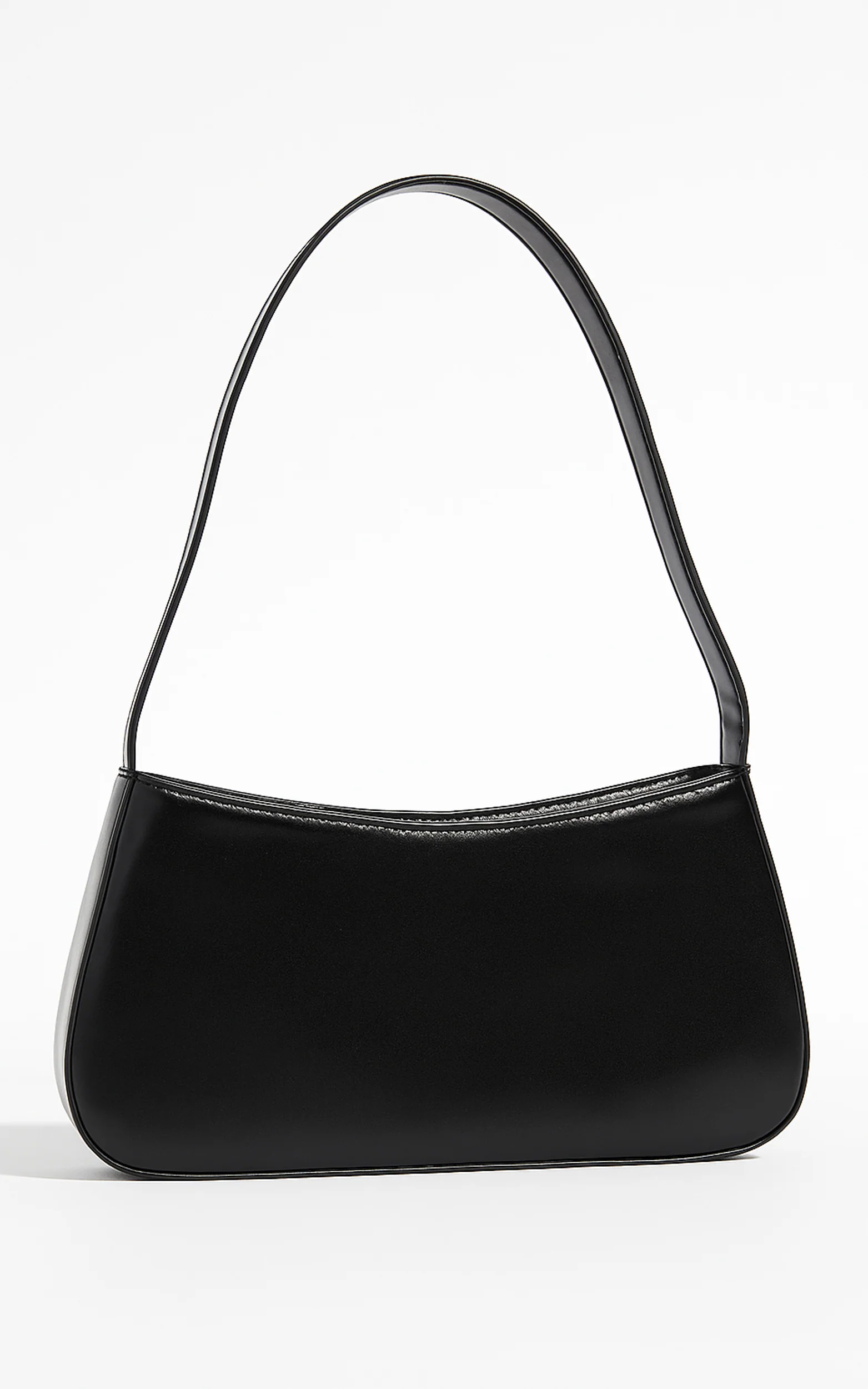 Lewisham Bag - PU Shoulder Bag in Black - Image 3