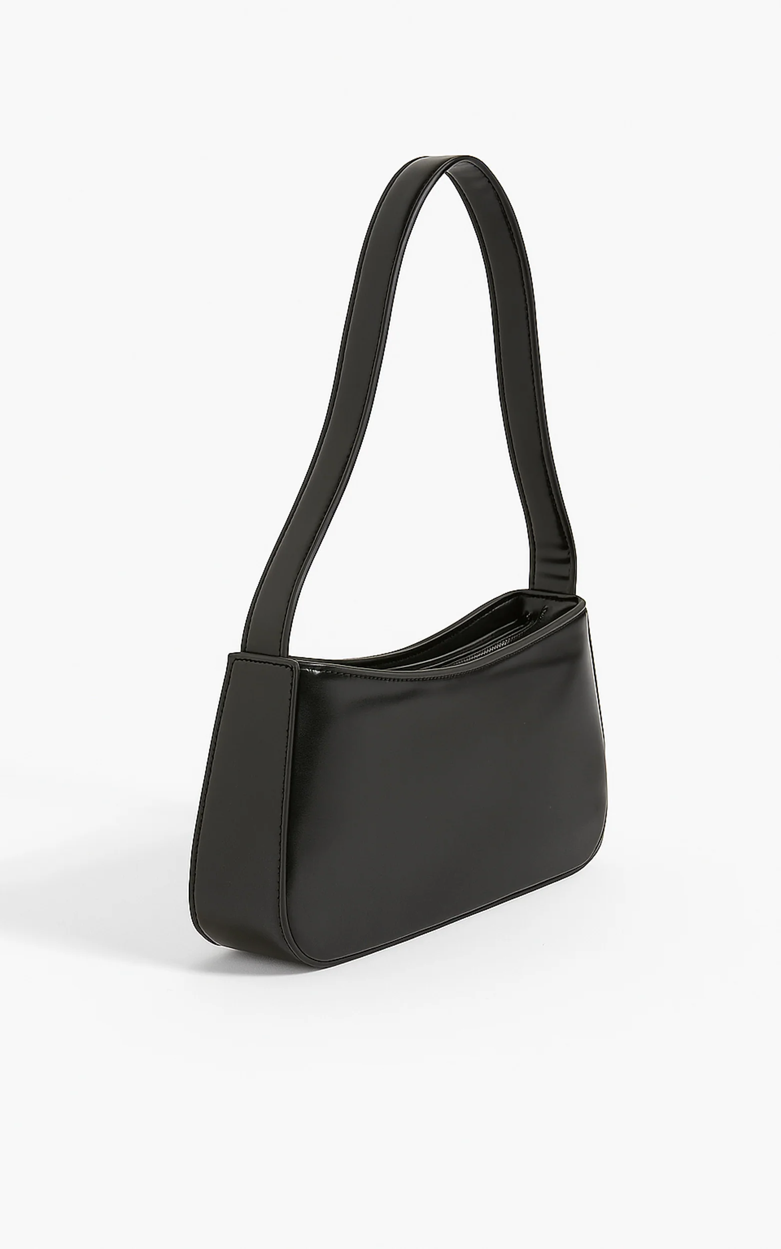 Lewisham Bag - PU Shoulder Bag in Black - Image 4