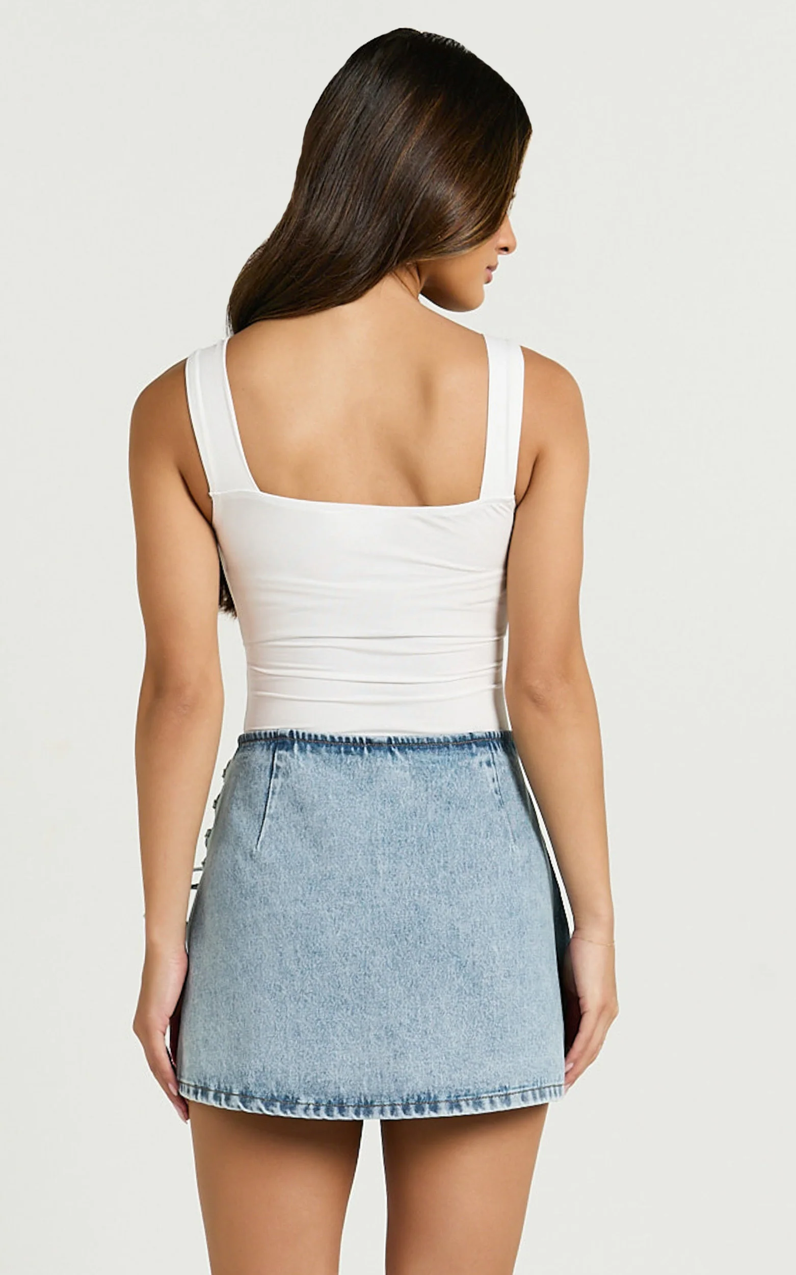 Off My Back Bodysuit - Square Neck Bodysuit in White - Image 9