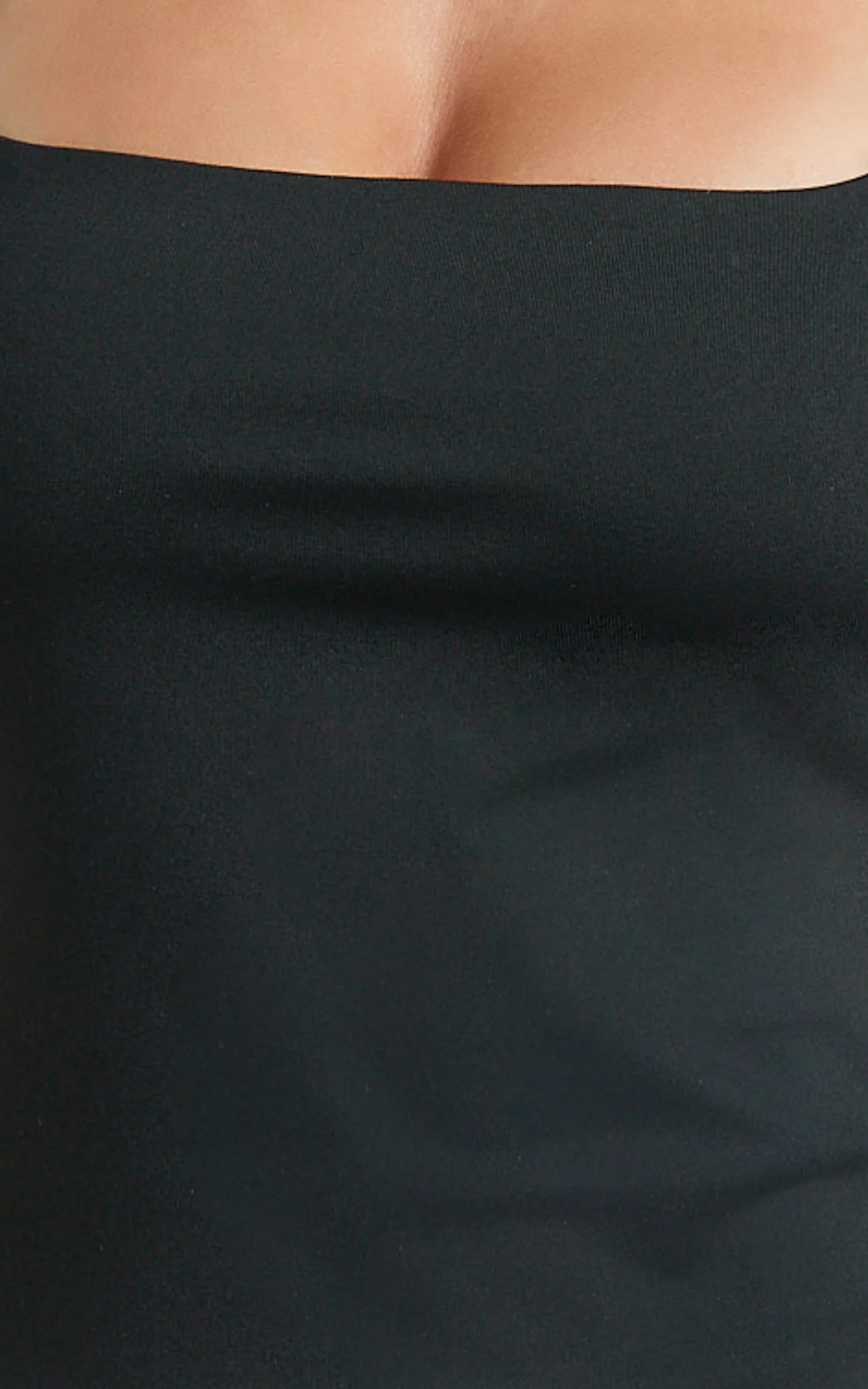 Ophelia Top - Square Neck Jersey Top in Black - Image 7