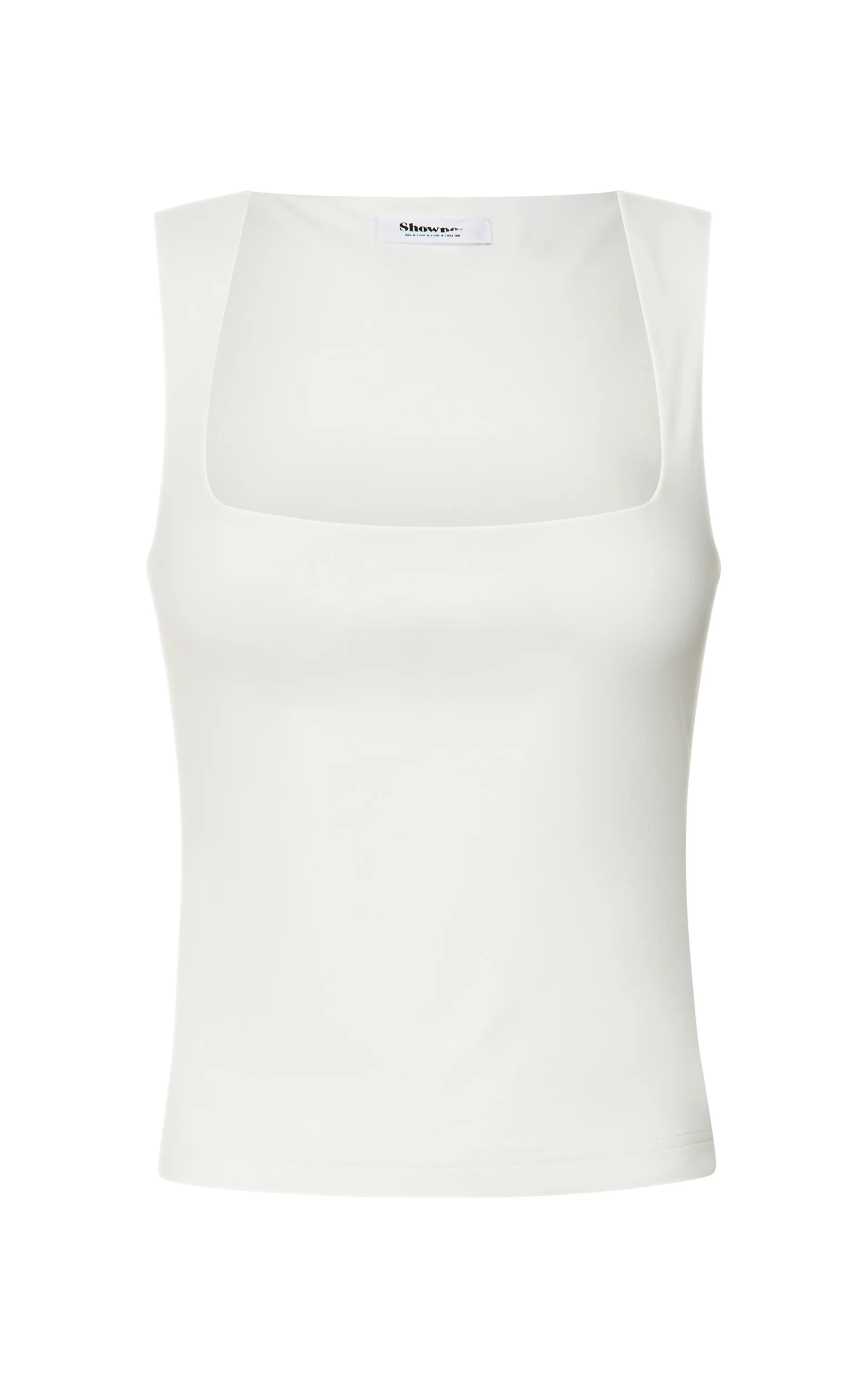 Ophelia Top - Square Neck Jersey Top in Off White - Image 10