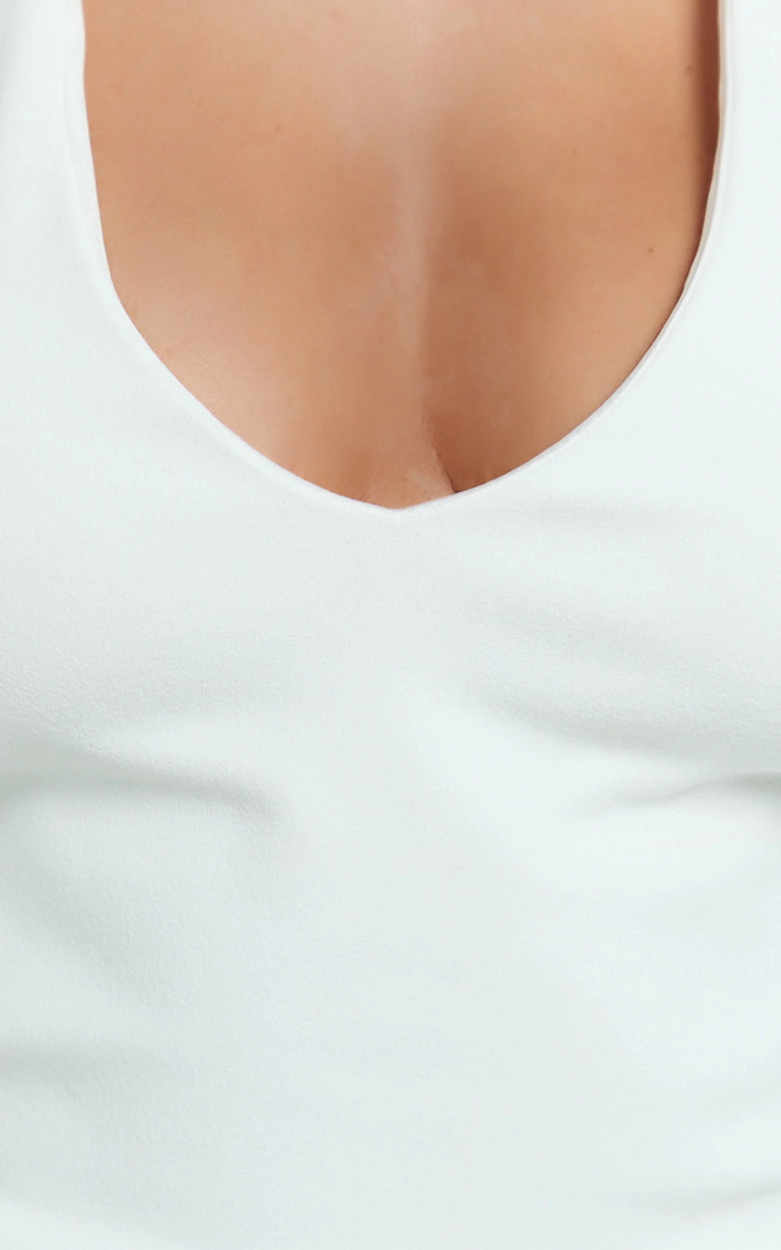 Rachel Top - Halter Fitted Top in Ivory - Image 6