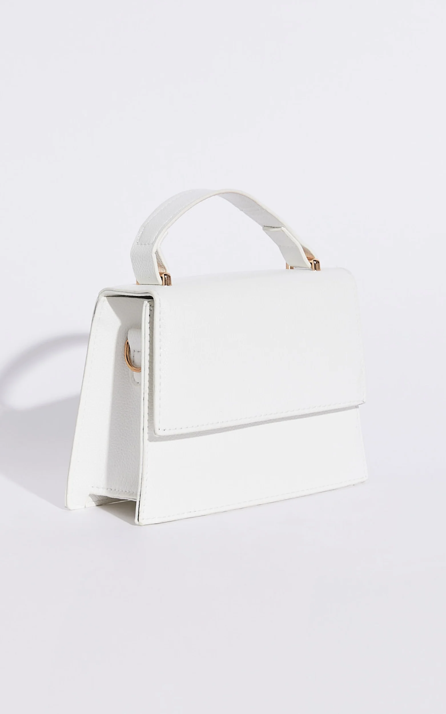 Rhianna Bag - Top Handle Crossbody Bag in White - Image 4