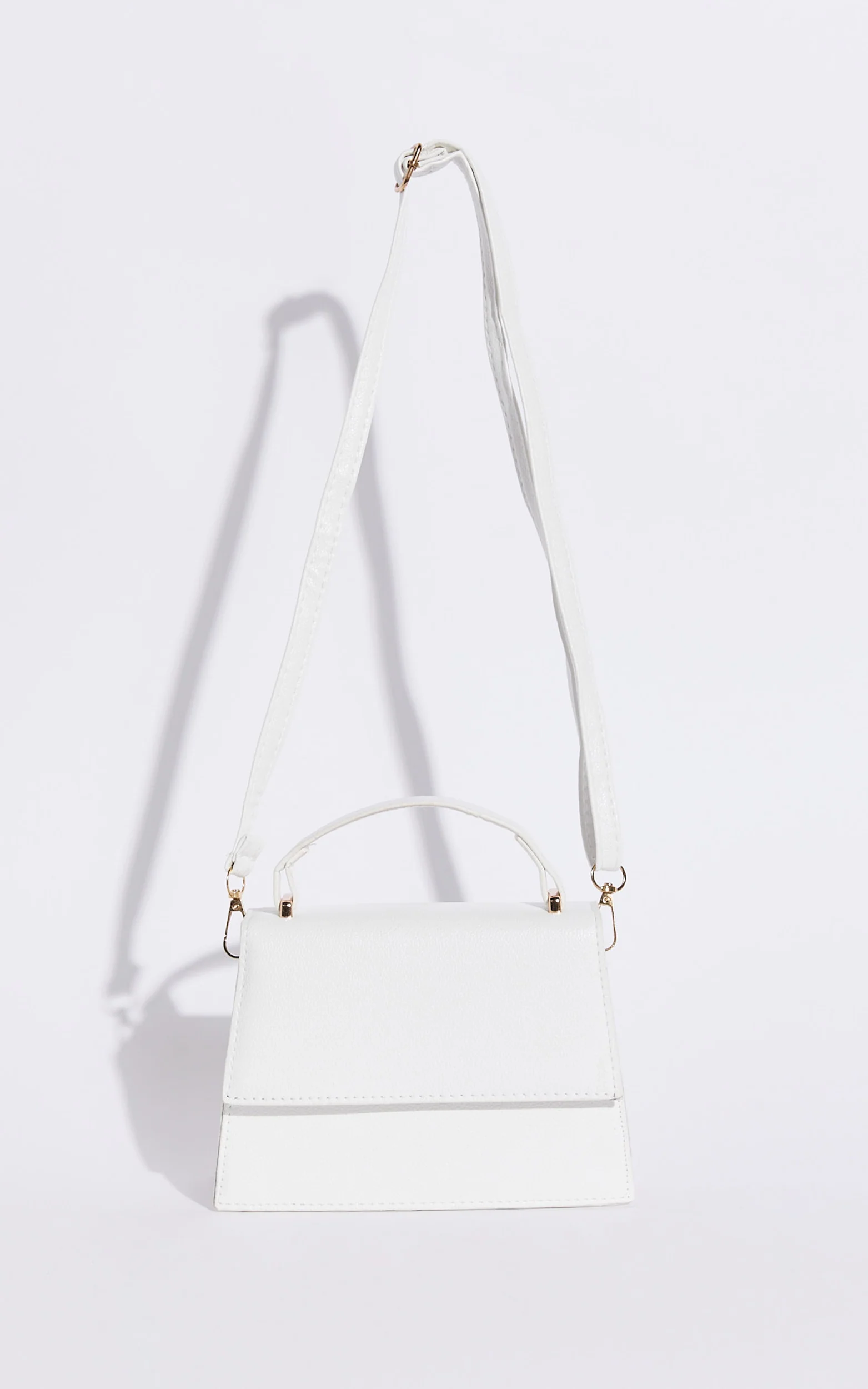 Rhianna Bag - Top Handle Crossbody Bag in White - Image 5