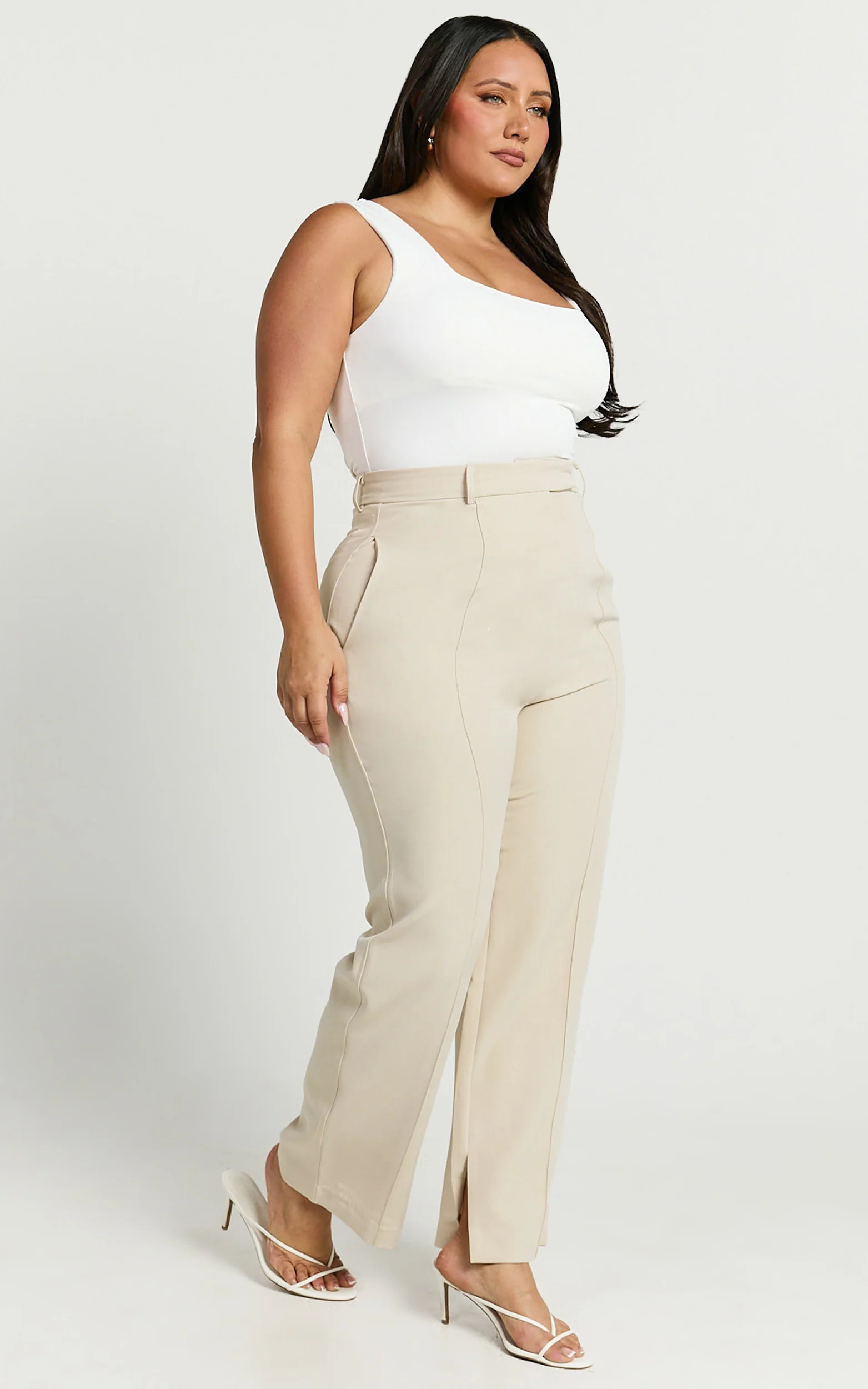Rogers Pants - High Waisted Pants in Beige - Image 6