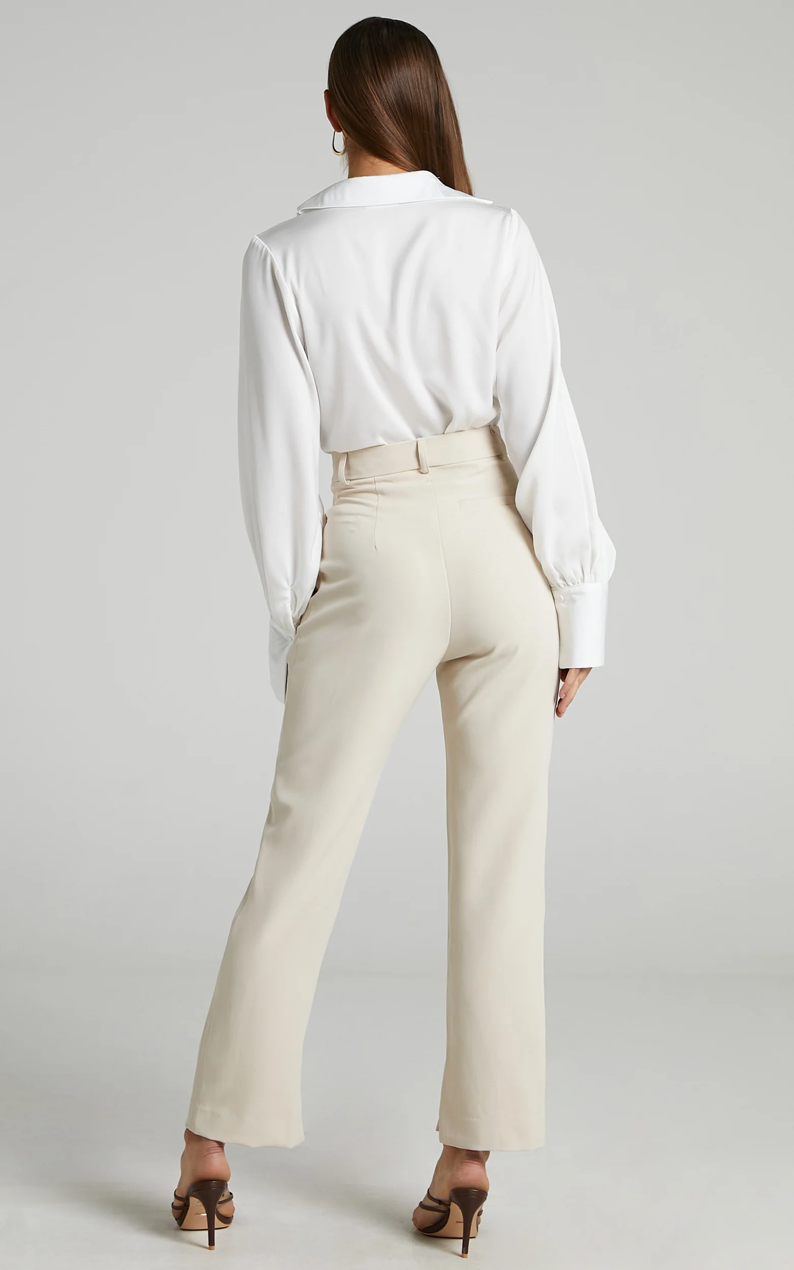 Rogers Pants - High Waisted Pants in Beige - Image 7