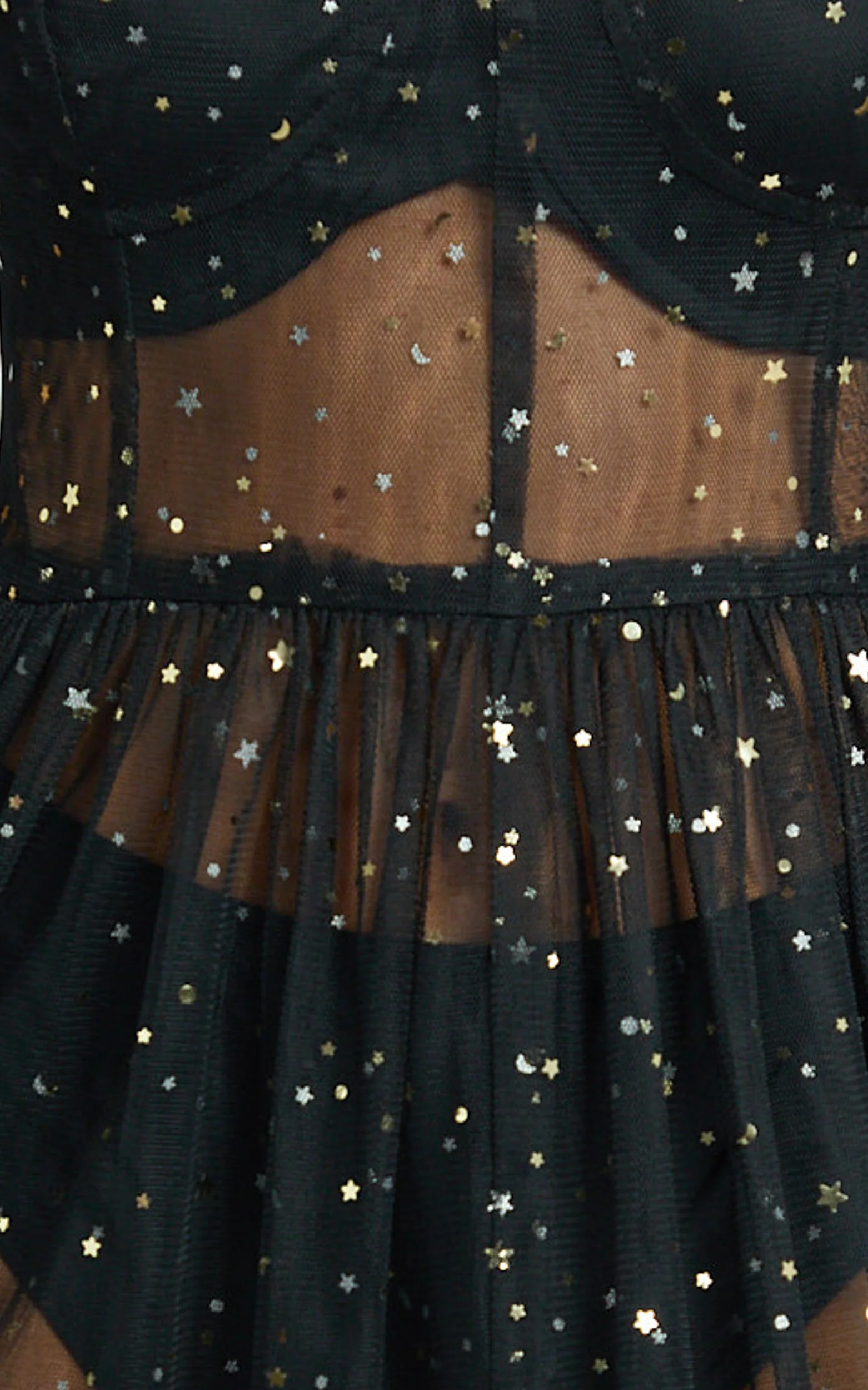 Stunning View Maxi Dress - Bodice Sheer Dress in Black Mesh - Image 8