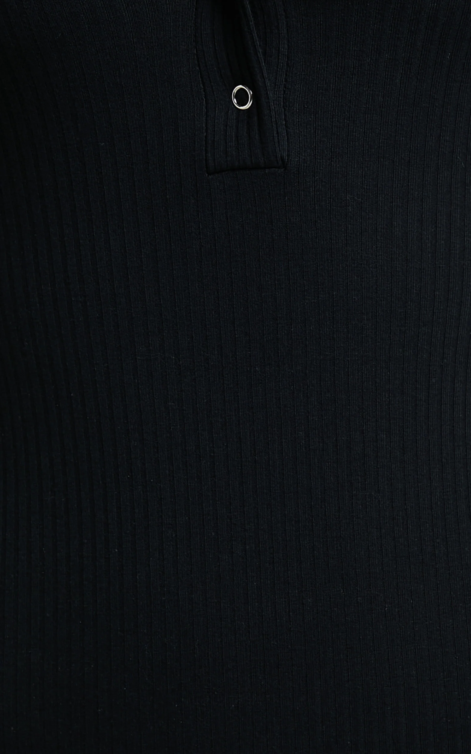 Tatem Bodysuit - Long Sleeve Button Front Bodysuit in Black - Image 5