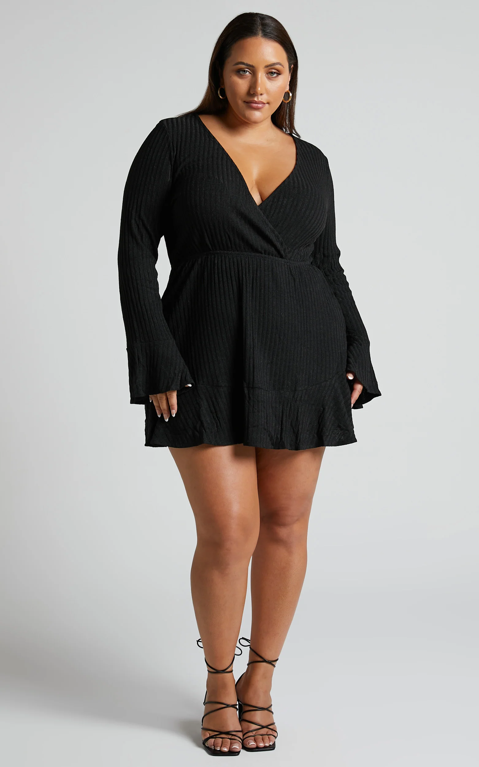 The Next Step Mini Dress - Long Sleeve Dress in Black - Image 5